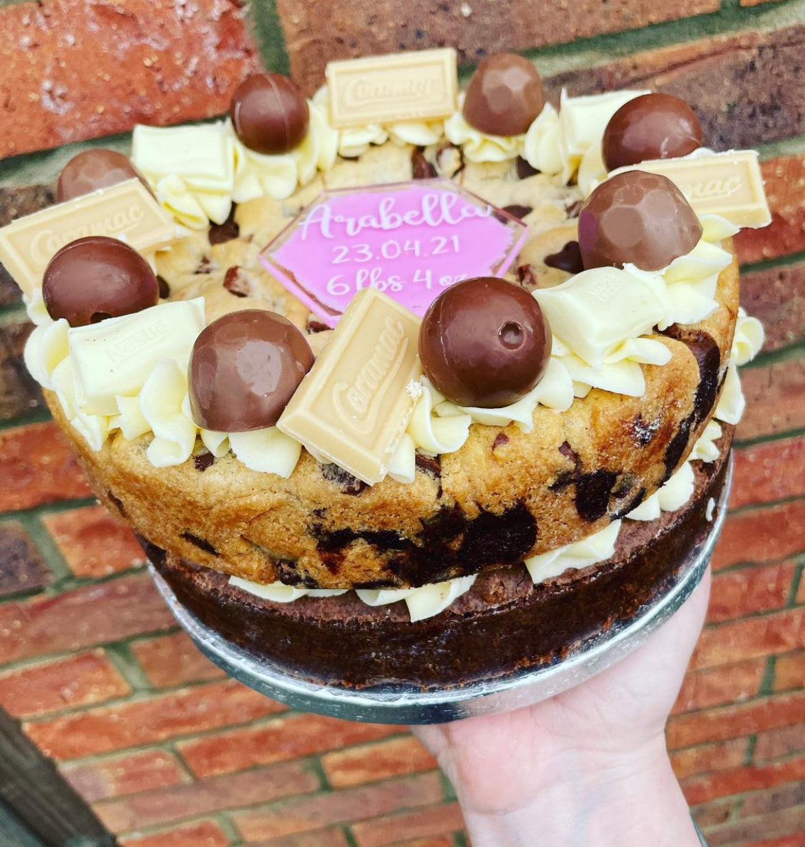 Brownie and cookie layer cake The Little Brownie Company